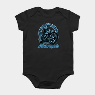 Never underestimate an old man, with a motorcycle,badass biker, funny motorycle Baby Bodysuit